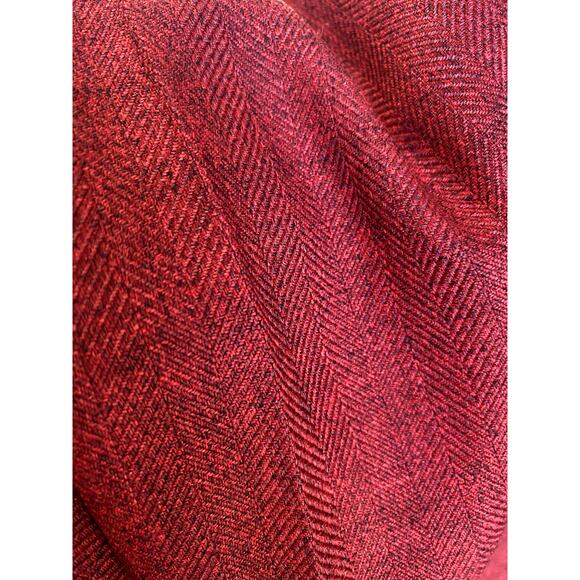 Vintage Le Suit Red Herringbone Tweed Pleated Trousers Women Sz 14 - Picture 5 of 5